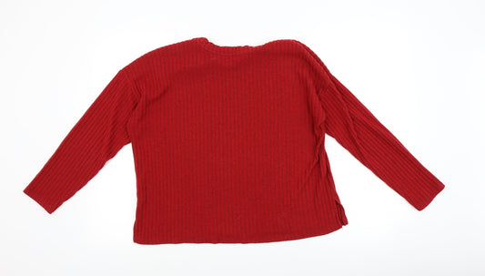 Primark Womens Red Pullover Jumper Size S