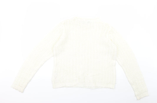 Womens UK Size 14 Dorothy Perkins White Pullover Jumper