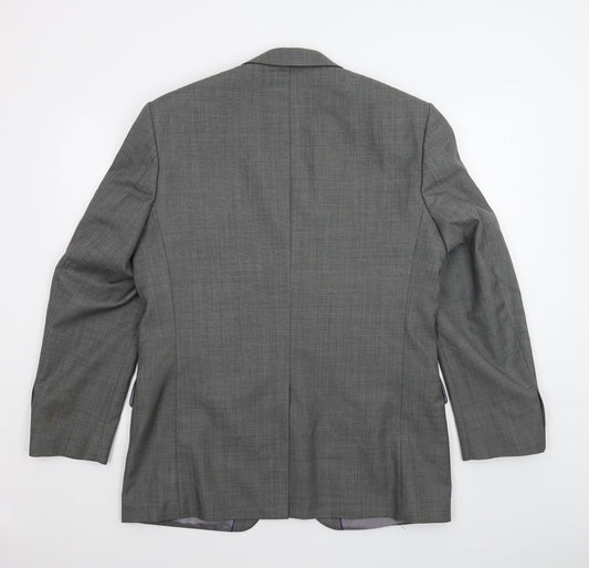 Flintoff Mens Grey Jacket Suit Jacket Size 40