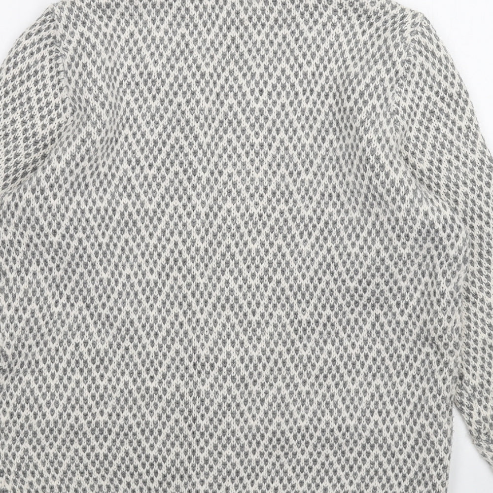 Womens UK Size S BM White Full Zip Jumper