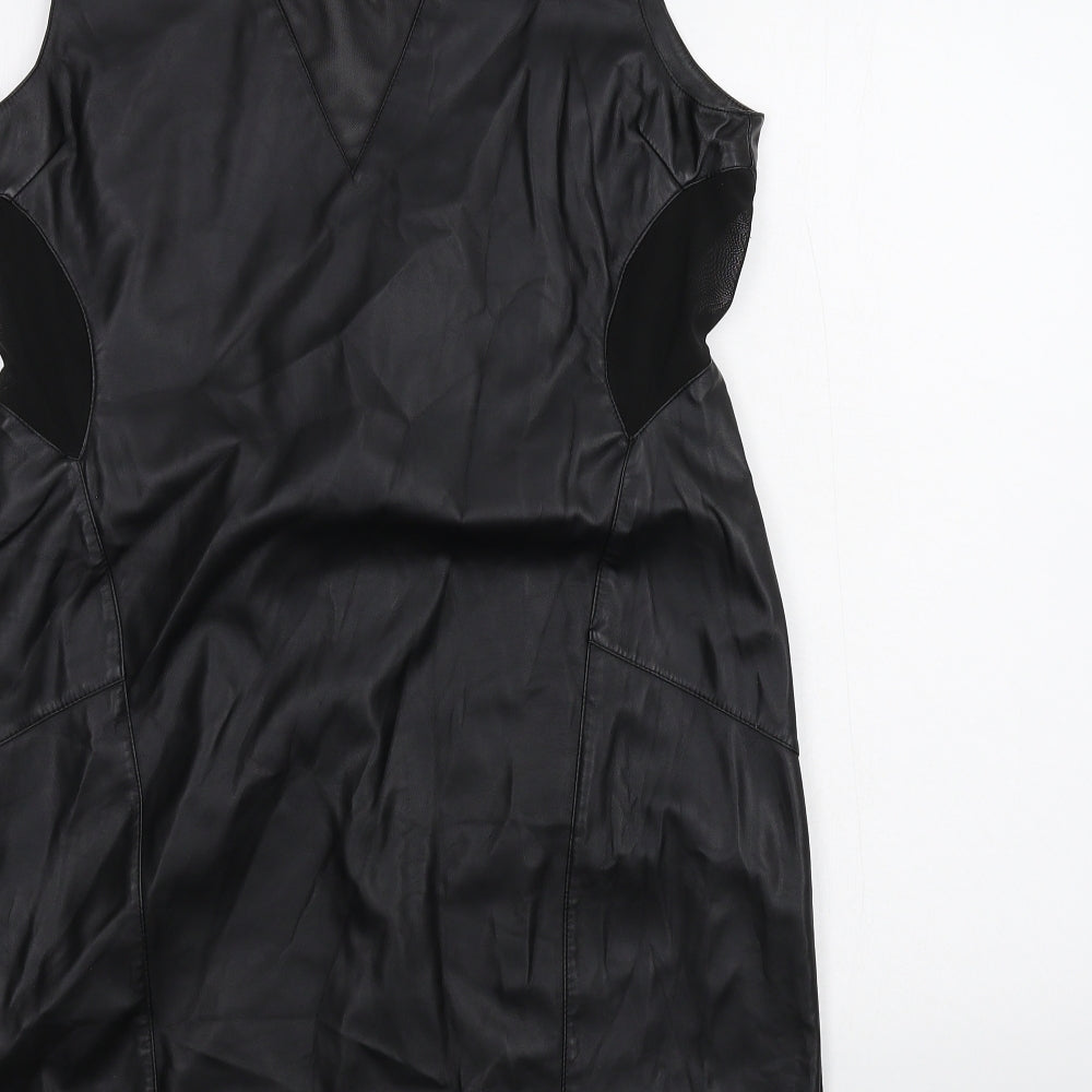 Miss Selfridge Womens Black A-Line Size 16