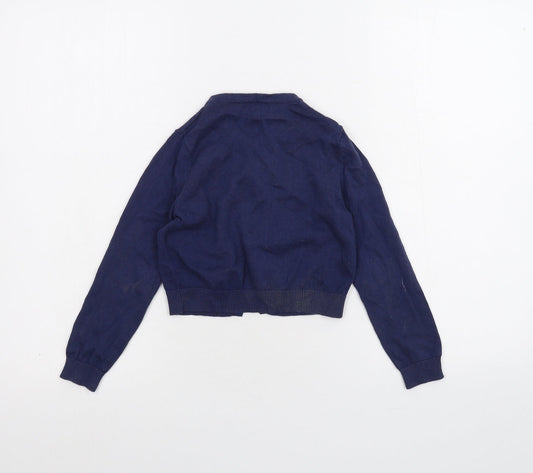 Blue Zoo Girls Blue Cardigan Jumper Size 5-6 Years