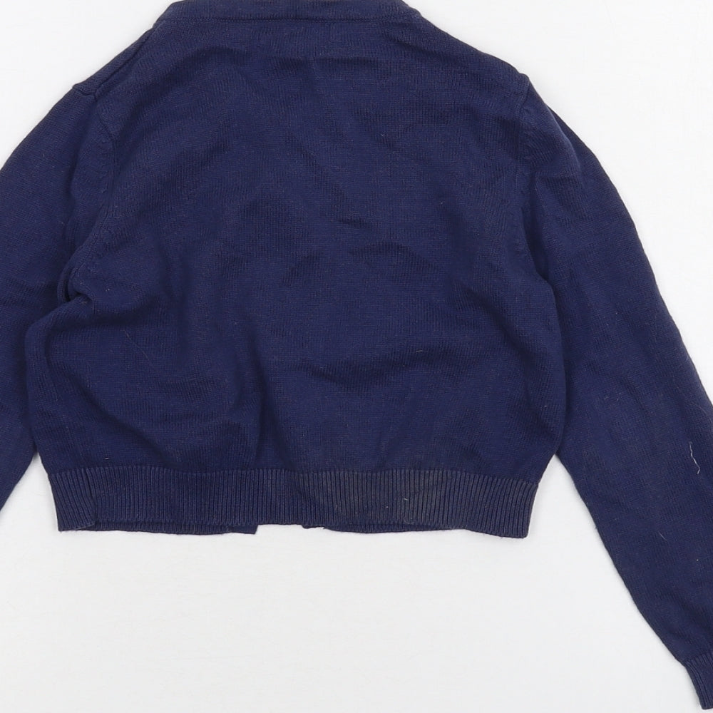 Blue Zoo Girls Blue Cardigan Jumper Size 5-6 Years