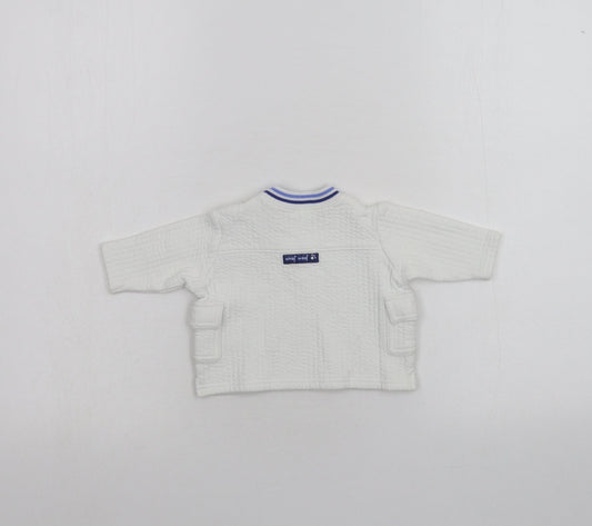 George Baby White Pullover Jumper Size 0-3 Months