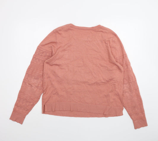 Womens UK Size XL Oasis Pink Basic T-Shirt