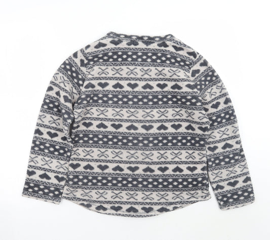 Primark Womens Grey Fair Isle Pullover Jumper Size 12