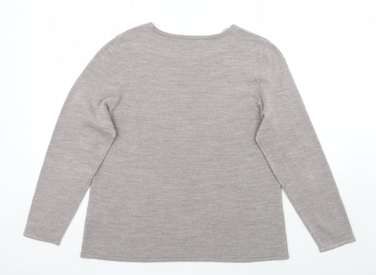 Bonnmarche Womens Grey Pullover Jumper Size 16