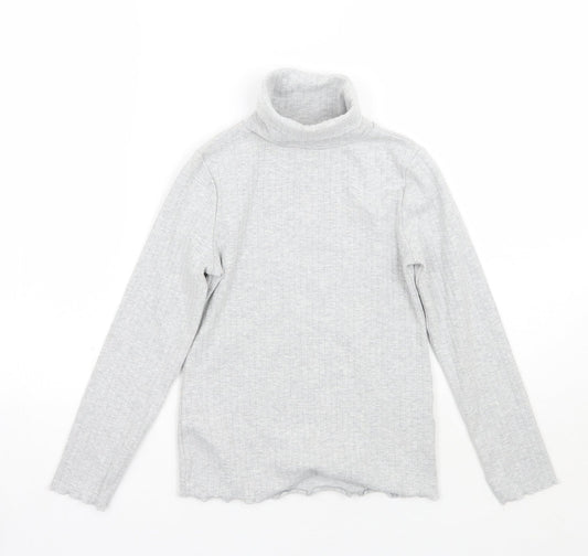 Marks and Spencer Girls Grey Pullover Jumper Size 9-10 Years