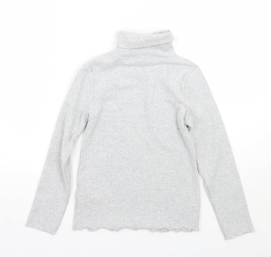 Marks and Spencer Girls Grey Pullover Jumper Size 9-10 Years