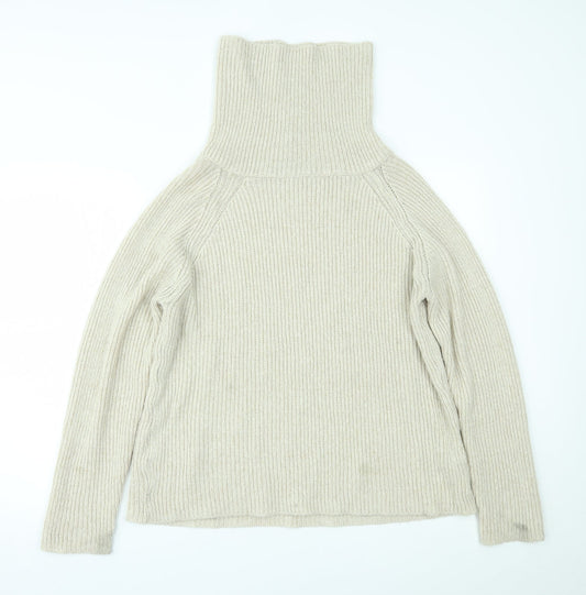 Womens UK Size S Light Before Dark Beige Pullover Jumper