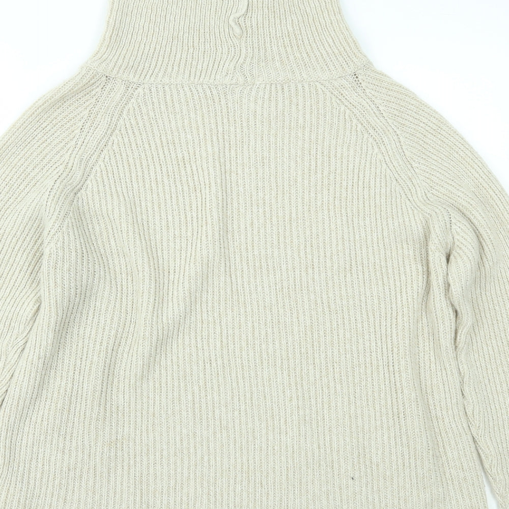 Light Before Dark Womens Beige Pullover Jumper Size S