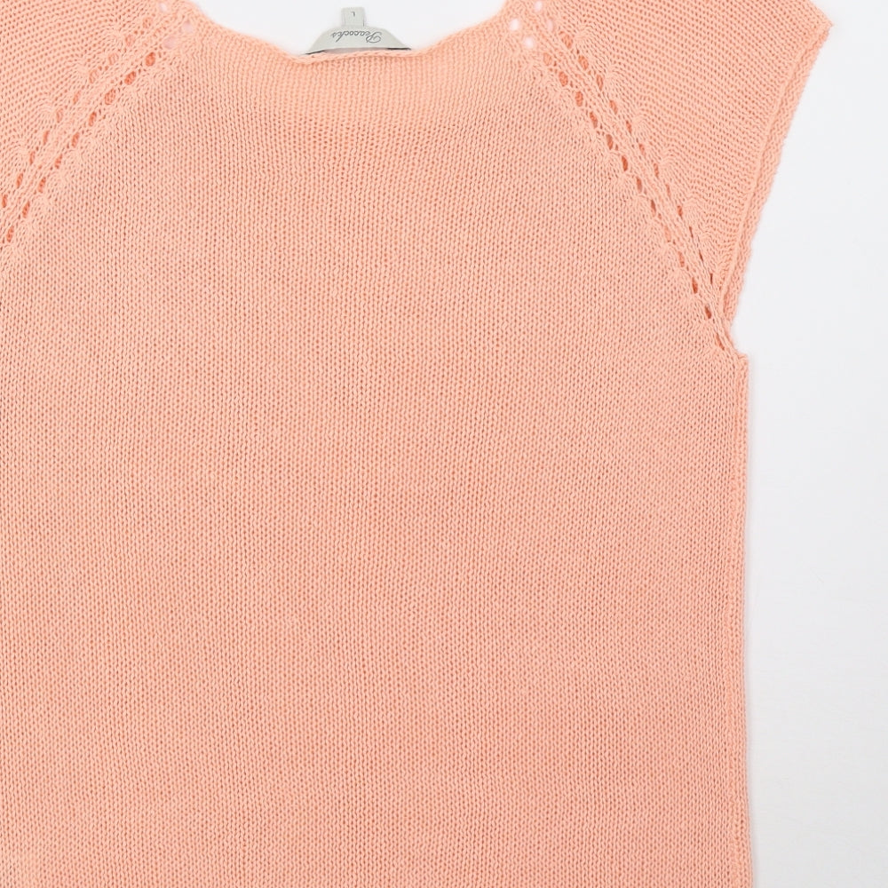 Peacocks Womens Pink Knit Pullover Sweatshirt Size L