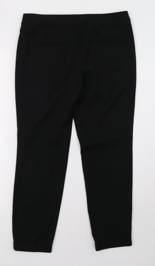 Womens UK Size 10 NEXT Regular Fit Black Trousers
