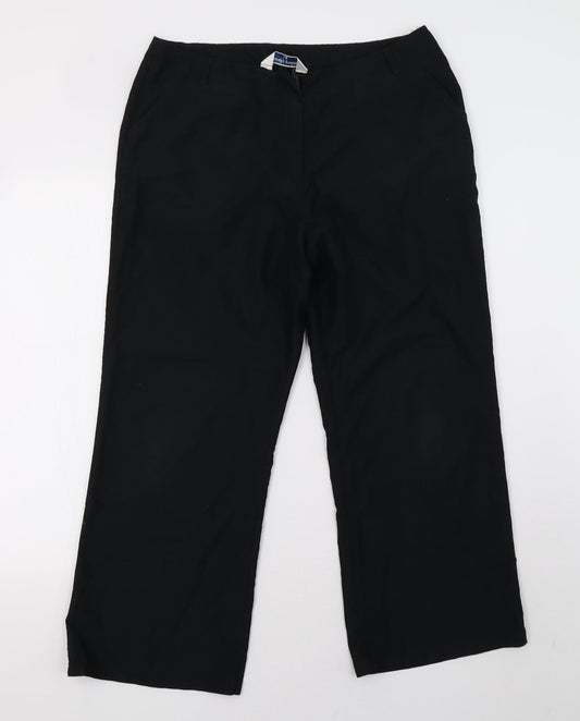 Womens UK Size 14 Dorothy Perkins Regular Fit Black Trousers