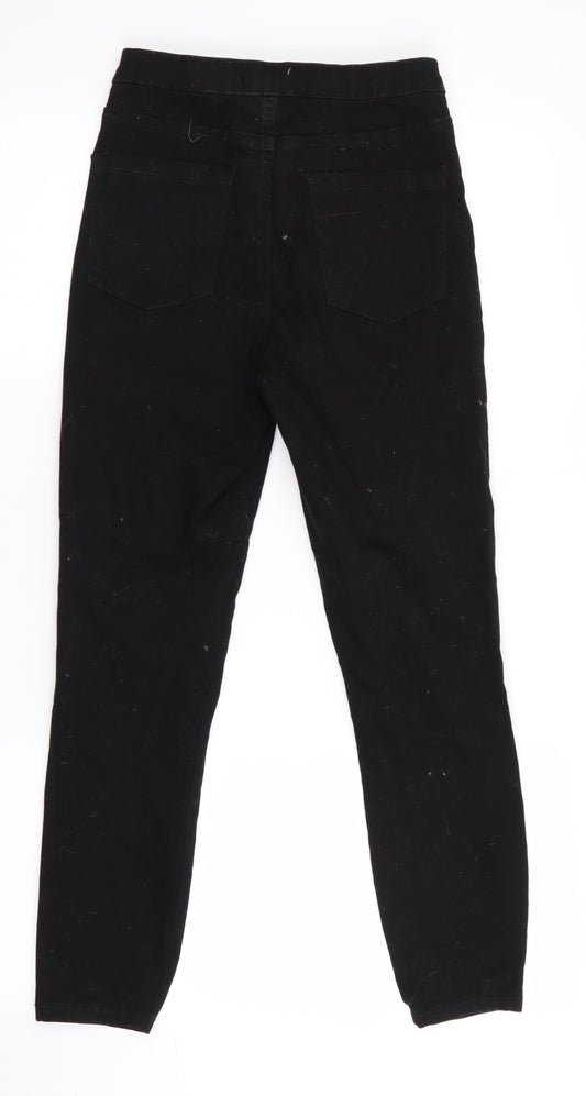 Denim Co Womens Black Tapered Jeans Size 8 L25 in