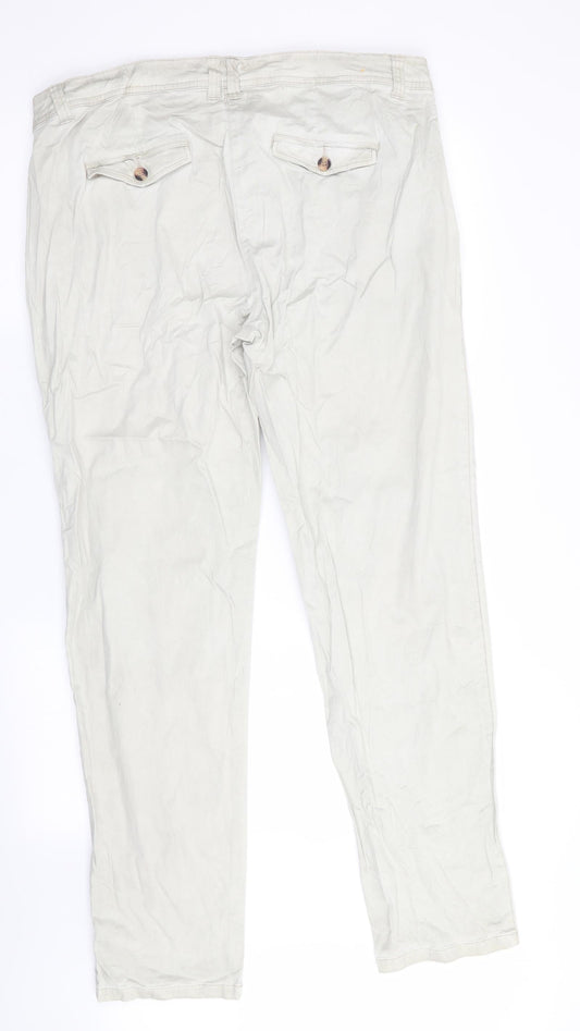 woman by tchibo Womens Green Chino Trousers Size 14 L32 in