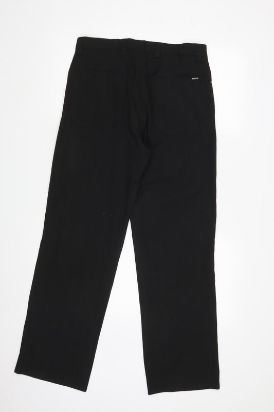 Creon Previs Womens Black Striped Dress Pants Trousers Size 32 L31 in