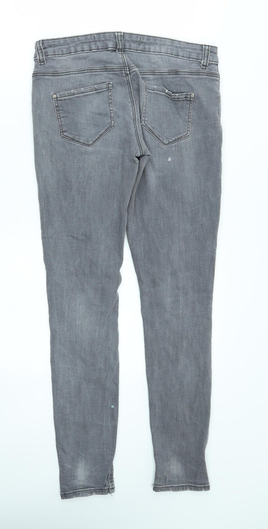 denim co Womens Grey Straight Jeans Size 10 L28 in