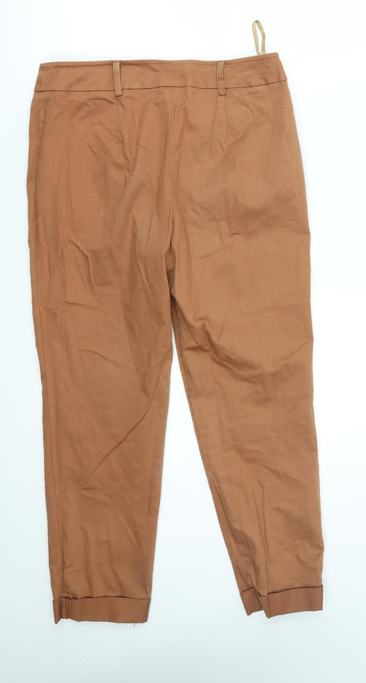 New Look Womens Orange Capri Trousers Size 10 L23 in