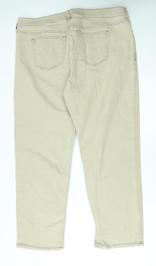 George Womens Beige Straight Jeans Size 20 L27 in