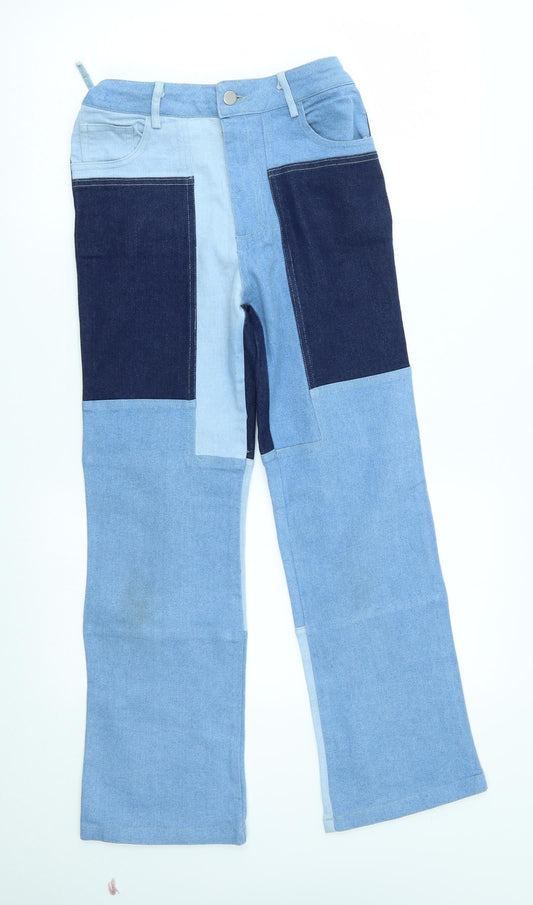 SHEIN Womens Blue Straight Jeans Size XS L27 in - belt loop broken