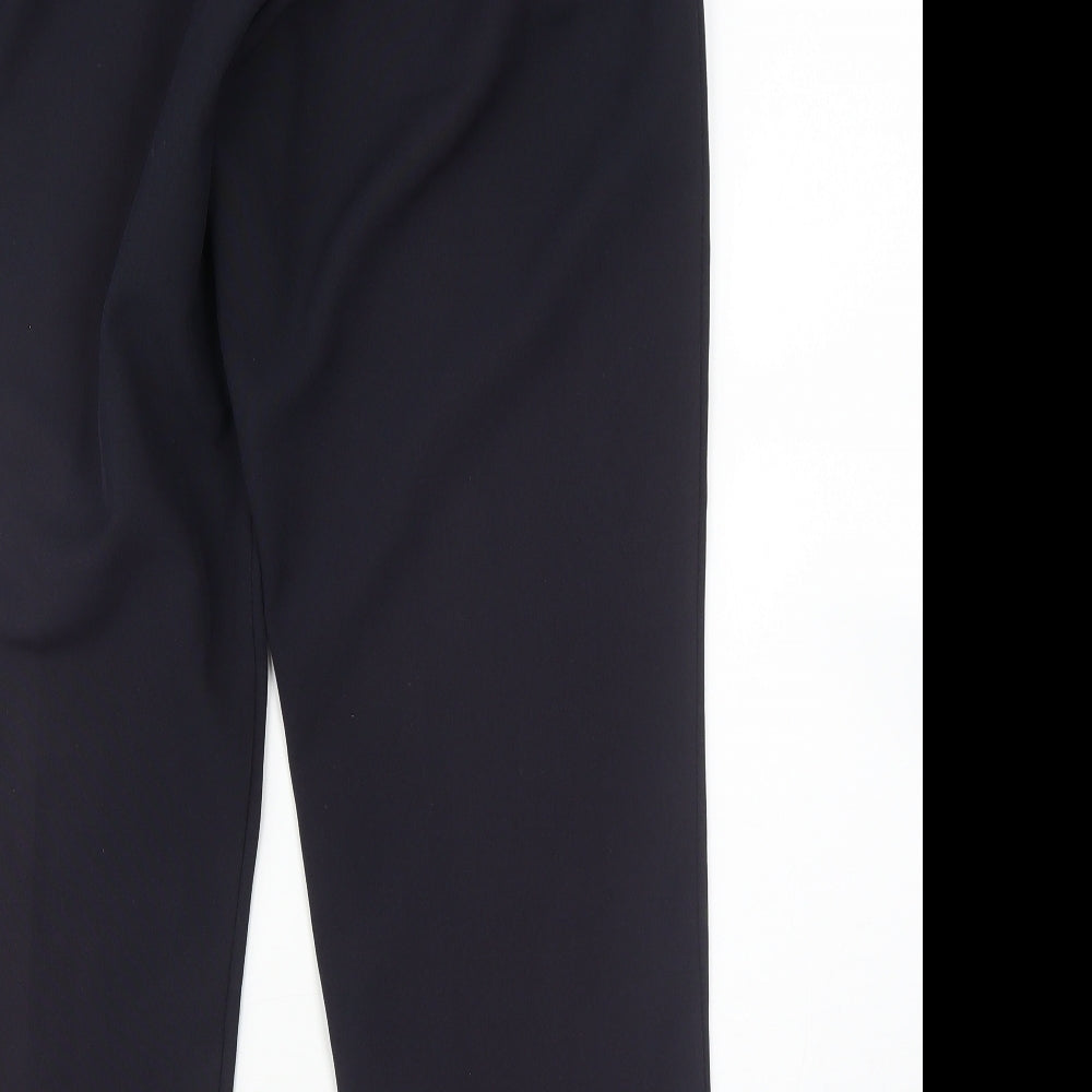 Womens UK Size 14 Preworn Regular Fit Blue Trousers