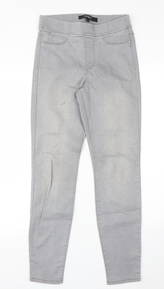 Pep&Co Womens Grey Jegging Jeans Size 6 L28 in