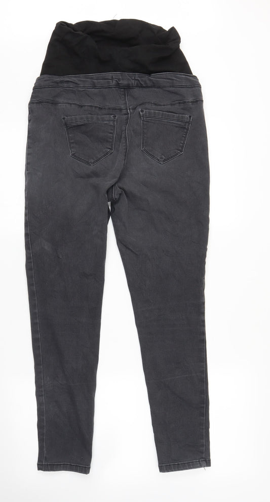 Back view of Missguided women’s black skinny jeans, size UK 10, 27-inch leg