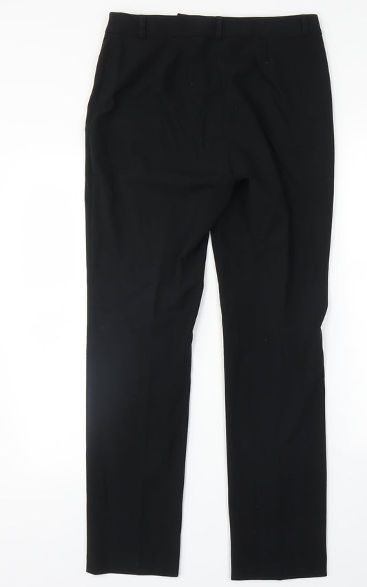 Womens UK Size 10 M&S Regular Fit Black Trousers