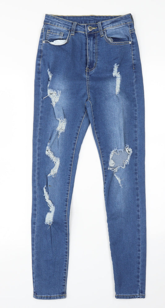 SHEIN Womens Blue Skinny Jeans Size XS L27 in
