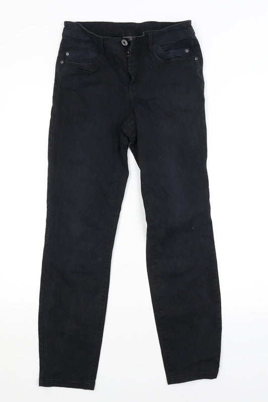 Womens UK Size 8 Yessica Regular Fit Chino Black Trousers