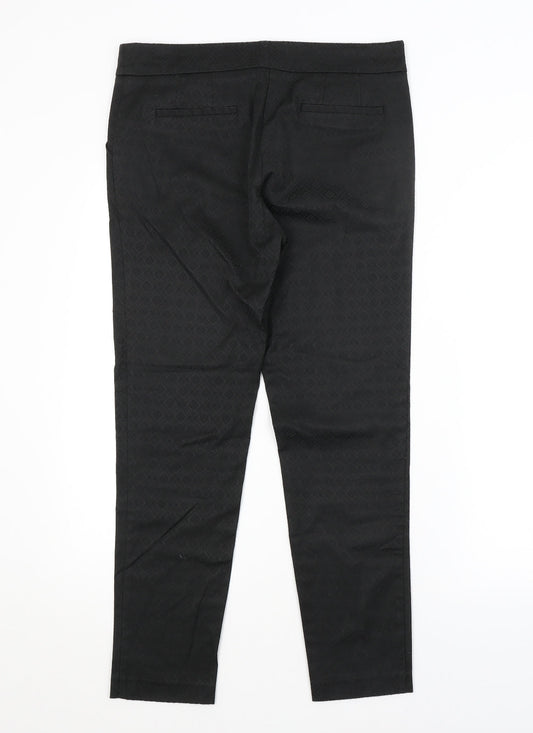 Womens UK Size 10 NEXT Regular Fit Black Trousers