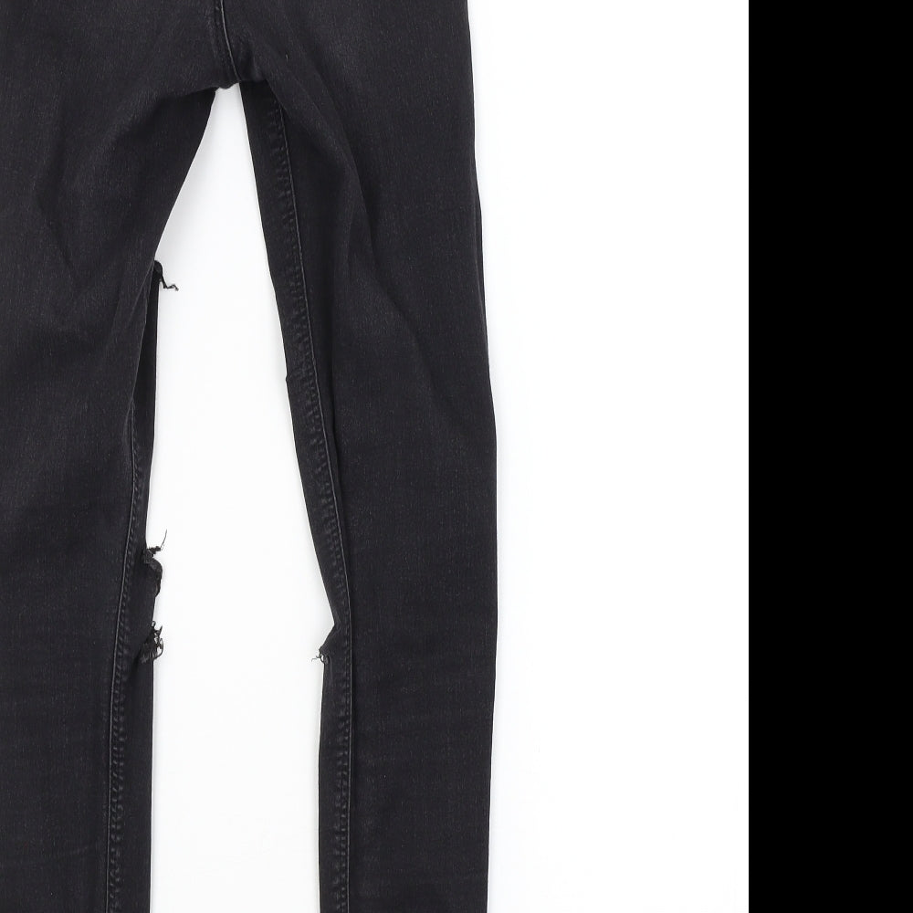 Topshop Womens Grey Skinny Jeans Size 28 in L32 in