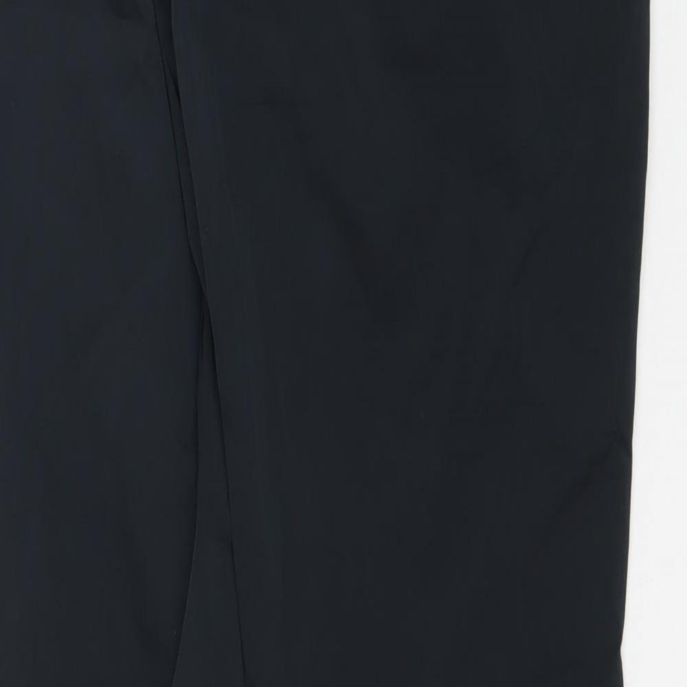 Womens UK Size L Preworn Regular Fit Black Trousers