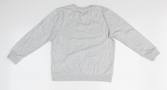 LILY & DAN Girls Grey Pullover Sweatshirt Size 9-10 Years
