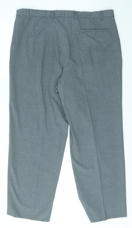 M&S Mens Grey Trousers Size XL L27 in