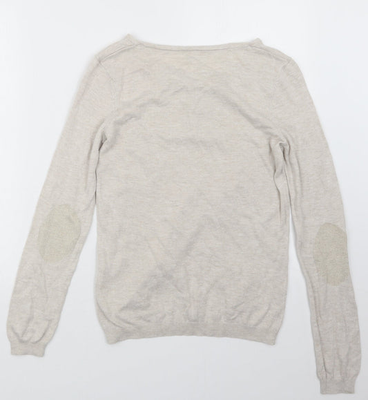 Cache Cache Womens Beige Knit Pullover Jumper Size M