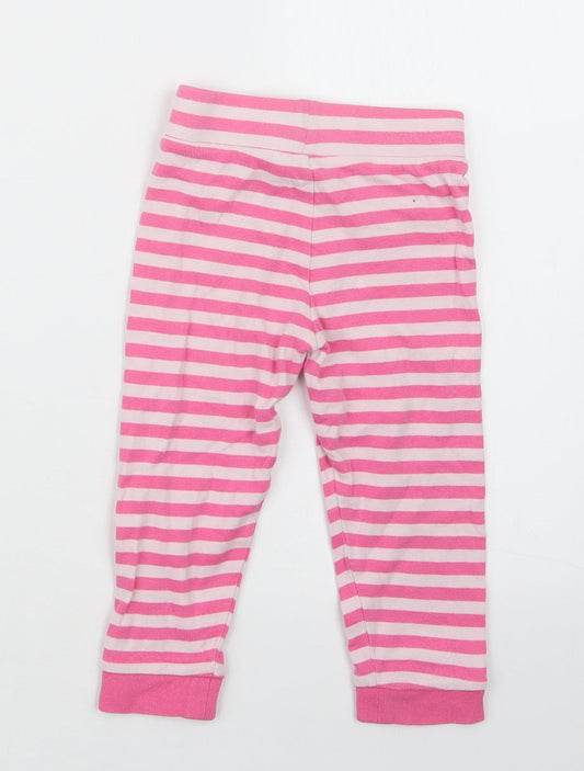 Mini Club Girls Pink Striped Capri Trousers Size 18-24 Months