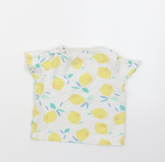 F&F Girls Yellow Geometric Basic T-Shirt Size 2-3 Years