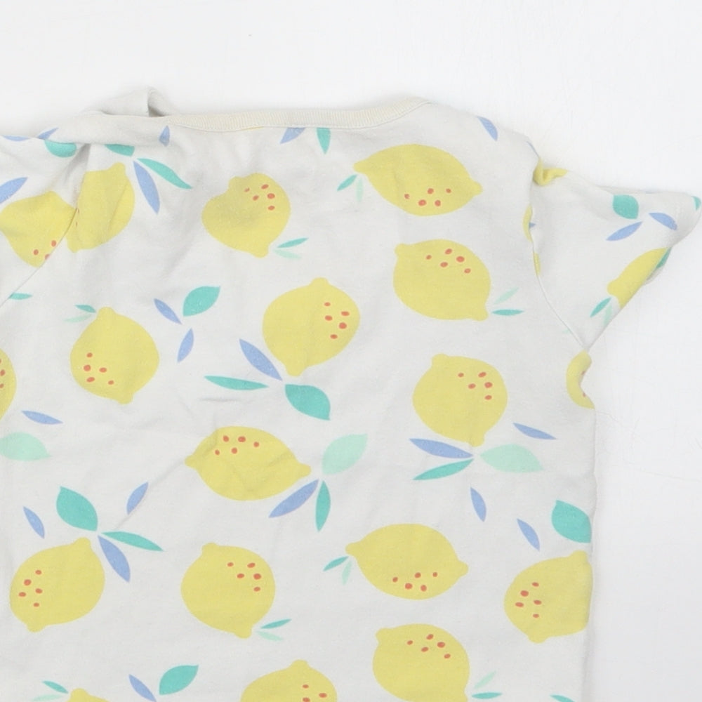 F&F Girls Yellow Geometric Basic T-Shirt Size 2-3 Years