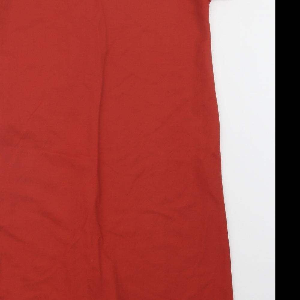 Womens UK Size S Zara Orange Basic T-Shirt
