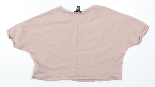 New Look Girls Pink Cropped T-Shirt Size 14-15 Years