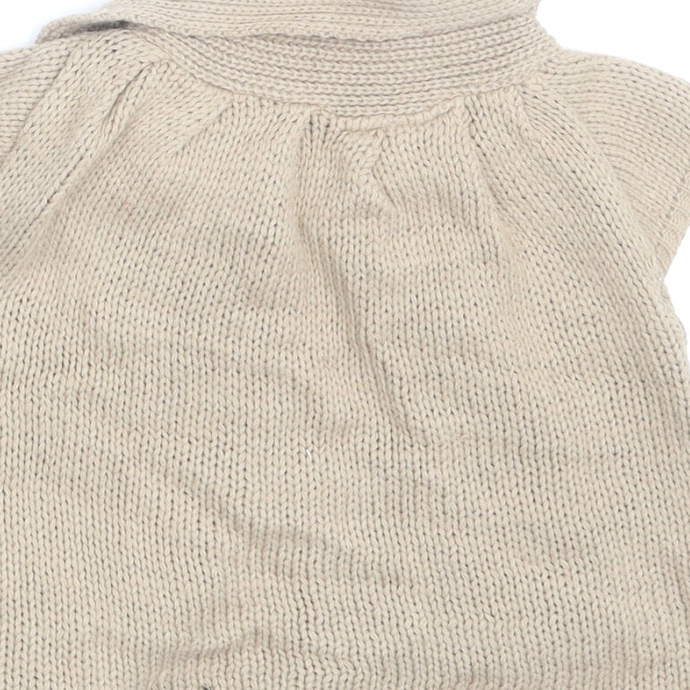 New Look Girls Beige Cardigan Jumper Size 5 Years
