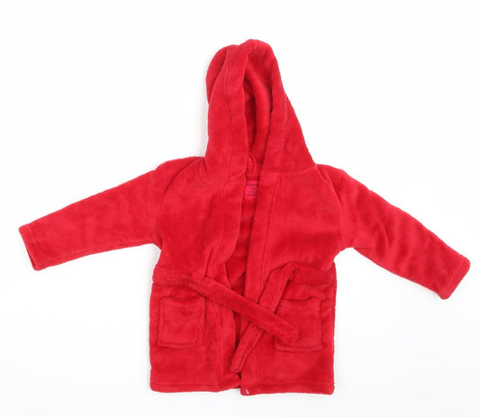 Primark Baby Red Solid Babydoll Robe Size 12-18 Months