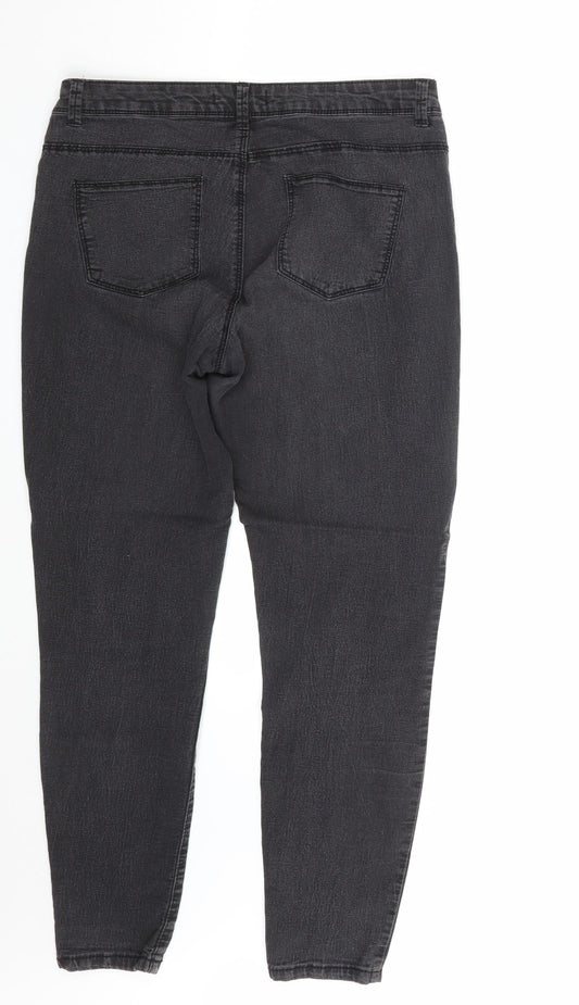 Denim Co. Womens Black Denim Skinny Jeans Size 14 L28 in