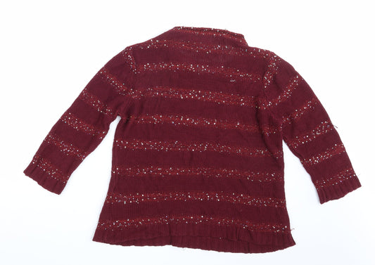 Womens UK Size L Alexara Purple Pullover Jumper