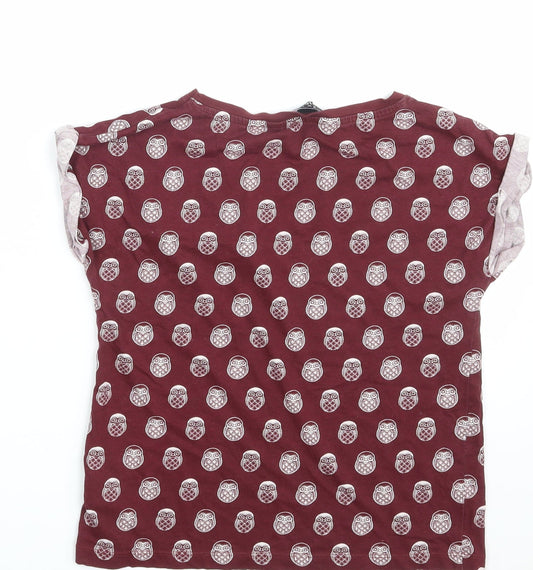 New Look Girls Purple Animal Print Basic T-Shirt Size 12-13 Years