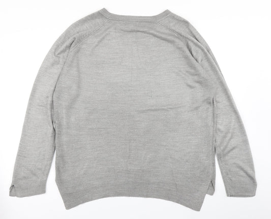 Primark Womens Grey Knit Pullover Jumper Size L