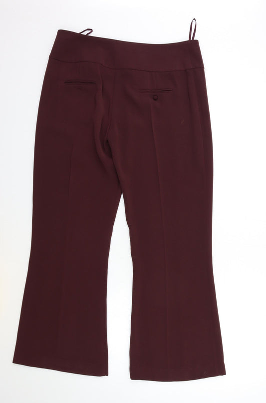Gharani Strok Womens Red Trousers Size 14 L28 in