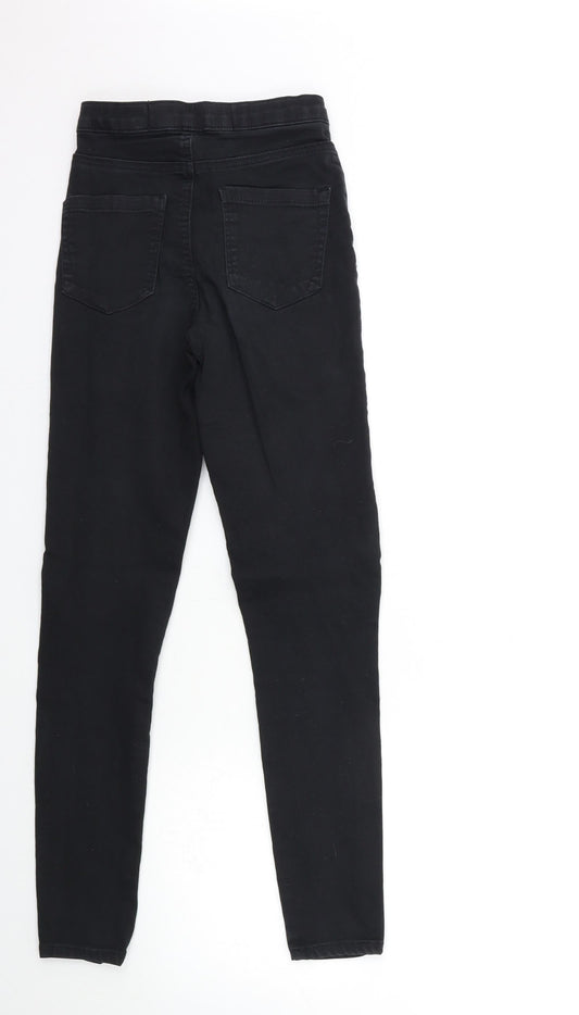 Denim & Co. Womens Black Denim Skinny Jeans Size 4 L27 in